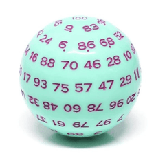 Foam Brain Dice: 45mm D100 Resin Mint Rose FBG5045